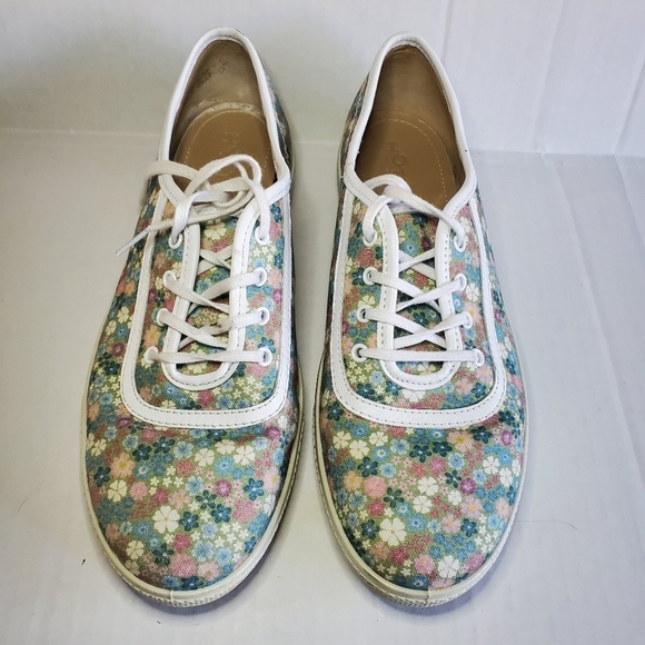 Hotter Comfort Concept Mabel Floral Low Sneaker Blue Tan Floral Shoe Size US 8.5 - Picture 1 of 10